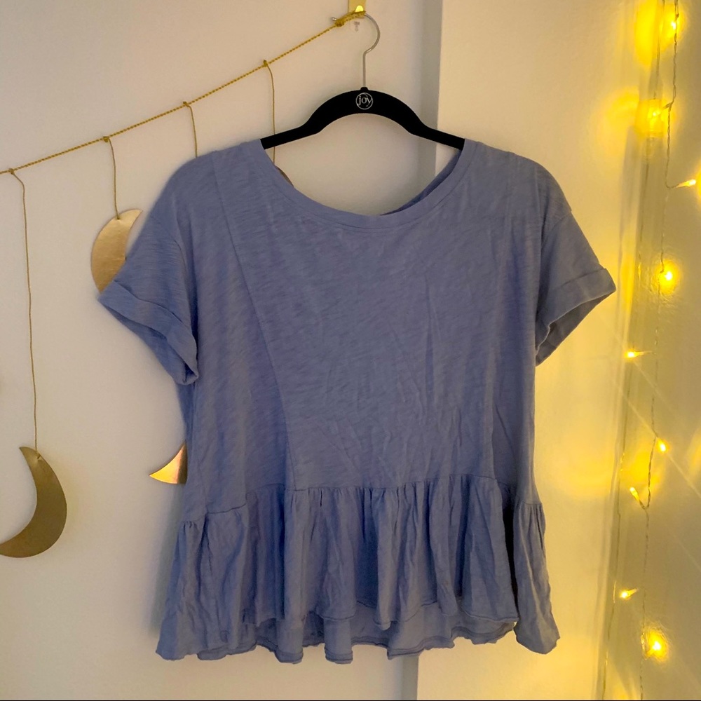 Altar’d State Sky Blue Babydoll Top